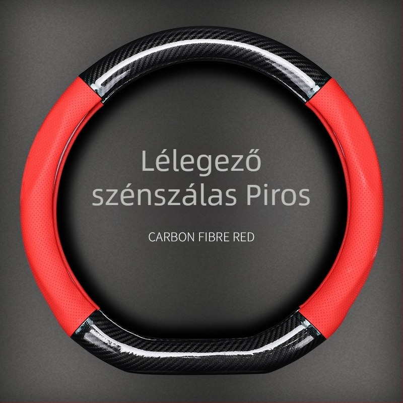 Volkswagen volánvédő borítás karbon textúrával és Ultrafilm bőrrel | Négy Évszakos típus | Minden VW modellhez illeszkedik