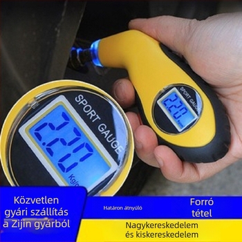 Elektronikus digitális gumiabroncsnyomás-mérő LED kijelzővel, vezeték nélküli autóhasználathoz, műszaki műanyagból készült