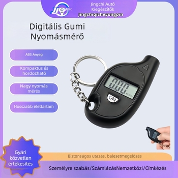 Hordozható autógumi nyomásmérő, digitális kijelző, PSI egység, modell 70025, 5–150 PSI tartomány, ABS ház