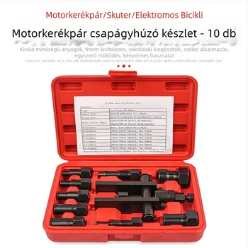 Kétkarú csapágykihúzó készlet motorkerékpárhoz - ötvözet, 10 darab, 1,26 kg