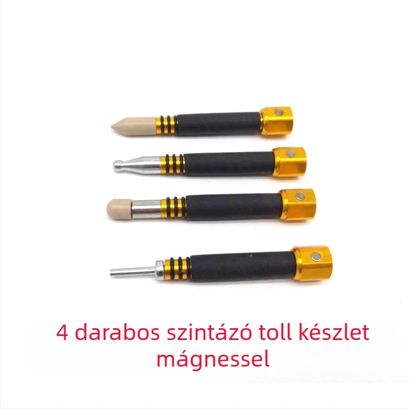 4 részes autóbeütődés javító készlet cserélhető fejű simító tollal, mágneses ütő tollal és konkáv–konvex formázással