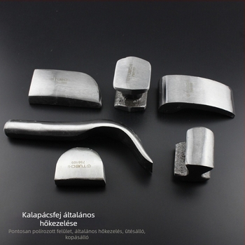 TOTCHI lemezkalapács, 9 részes készlet, fej: magas szén-tartalmú acél, nyelet műanyag, hossz: 280 mm