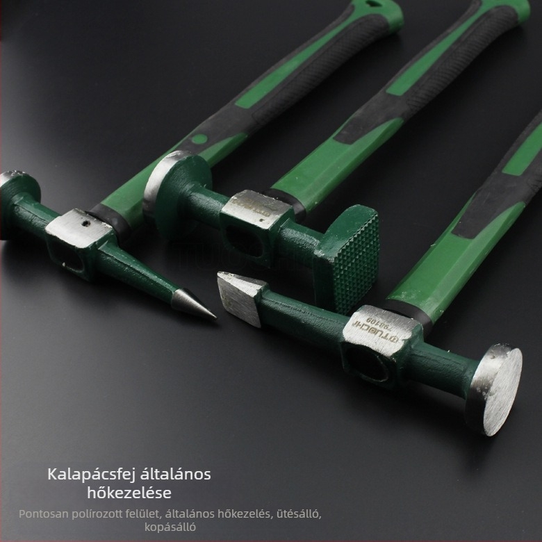 TOTCHI lemezkalapács, 9 részes készlet, fej: magas szén-tartalmú acél, nyelet műanyag, hossz: 280 mm