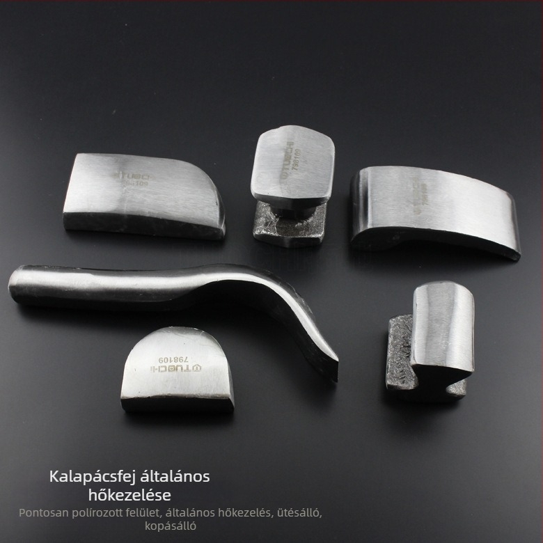 TOTCHI lemezkalapács, 9 részes készlet, fej: magas szén-tartalmú acél, nyelet műanyag, hossz: 280 mm