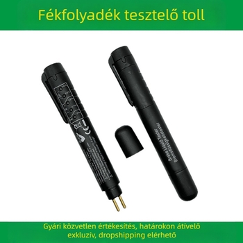 Fékfolyadék-érzékelő toll – mérő toll, 9–15V, 0–60°C, modell: Személyautó fékfolyadék vizsgáló toll