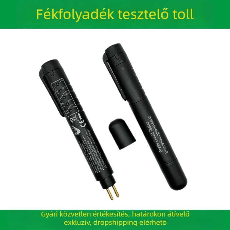 Fékfolyadék-érzékelő toll – mérő toll, 9–15V, 0–60°C, modell: Személyautó fékfolyadék vizsgáló toll