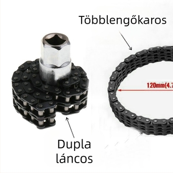 44 részes socket kulcs kettős lánccal szűrő eltávolításához