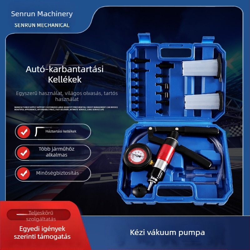 Kézi vákuumpumpa fékfolyadék cseréhez - fém kivitel, súly 1,5 kg, márka Senrun, modell Manual vacuum pump
