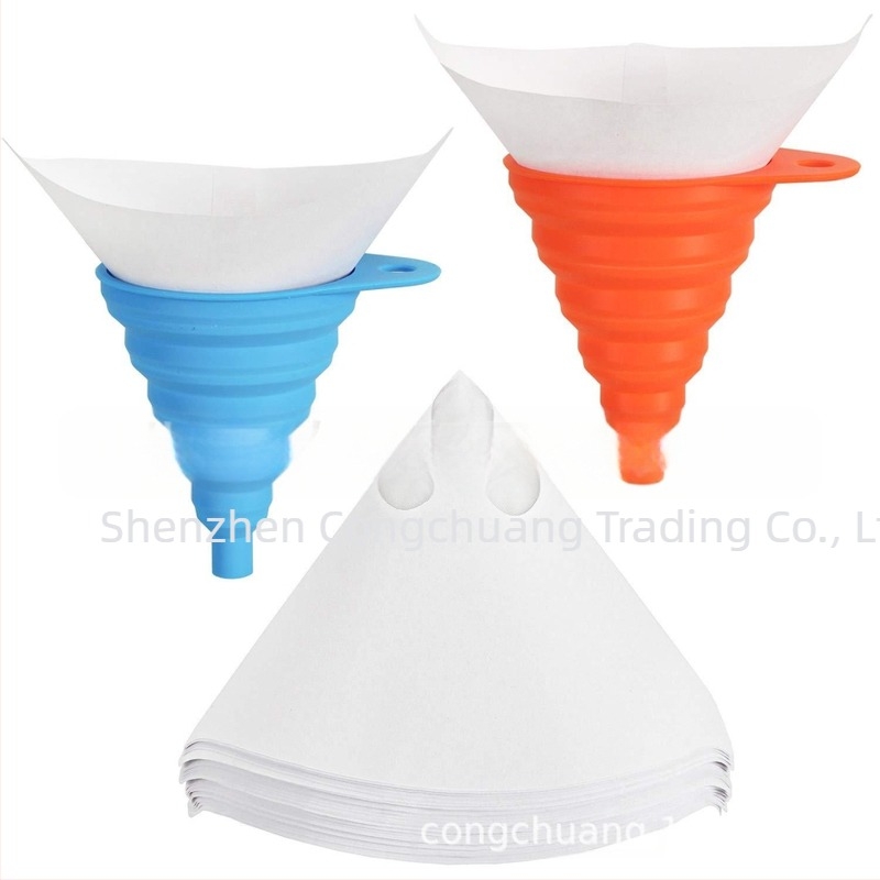 Autóipari tölcsérkészlet nylon hálós tölcsérekkel és 3 szilikon tölcsérrel, 303 darab, 100-mesh szűrők, PP anyag