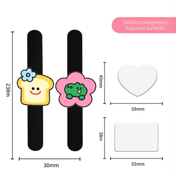 Varráshoz mágneses tűpárna csuklópánttal és tűtartóval smink- és fodrászati eszközökhöz