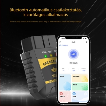OBD2 motordiagnosztikai műszer, V020 modell, 9–16 V, -20–65°C, univerzális kompatibilitás