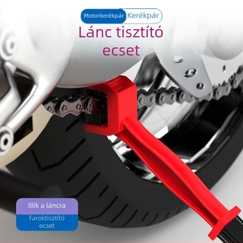 Bicikli lánc tisztító keféje TY-25, háromoldalas tisztító kefével, négyszögletes fej, márka JH, általános használatra