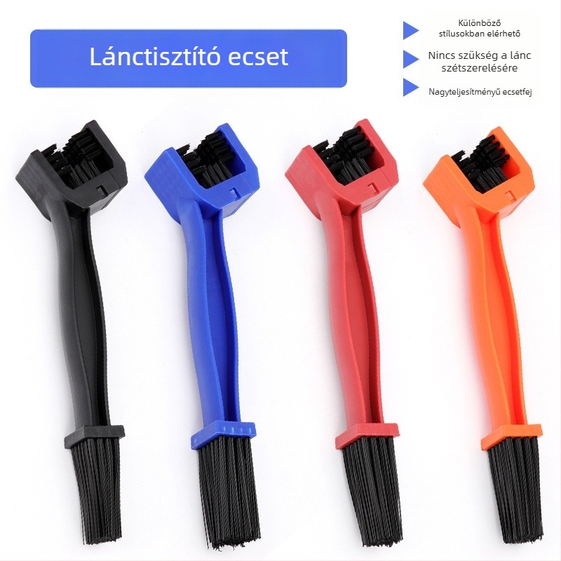 Bicikli lánc tisztító keféje TY-25, háromoldalas tisztító kefével, négyszögletes fej, márka JH, általános használatra