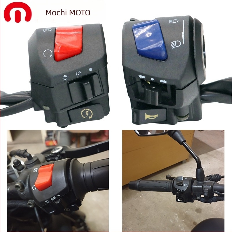 FXD125/CG125 motorkerékpár kormánykapcsoló-összeállítás – fényszóró, gyújtás, kürt, áramkikapcsoló – utólagos szereléshez