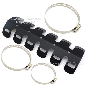 Off-road motorkerékpárhoz illeszkedő kipufogócső hővédő lemez — keel heat shield, Power Zone, modell: Keel heat shield, testreszabható feldolgozás