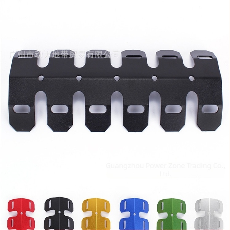 Off-road motorkerékpárhoz illeszkedő kipufogócső hővédő lemez — keel heat shield, Power Zone, modell: Keel heat shield, testreszabható feldolgozás