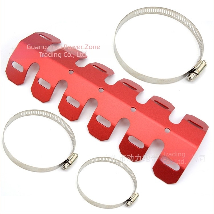 Off-road motorkerékpárhoz illeszkedő kipufogócső hővédő lemez — keel heat shield, Power Zone, modell: Keel heat shield, testreszabható feldolgozás