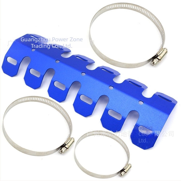 Off-road motorkerékpárhoz illeszkedő kipufogócső hővédő lemez — keel heat shield, Power Zone, modell: Keel heat shield, testreszabható feldolgozás