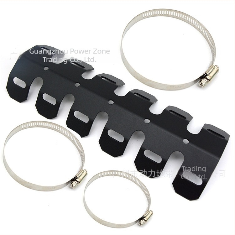 Off-road motorkerékpárhoz illeszkedő kipufogócső hővédő lemez — keel heat shield, Power Zone, modell: Keel heat shield, testreszabható feldolgozás