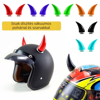 Motorkerékpár sisak szarv dekoráció szívókoronggal - retro stílus, retrofithez, NJ-200, SHUNXINGLONG