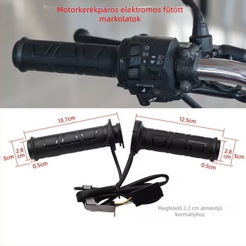 WUPP cs-095D1 Elektromos fűtésű motorkerékpár kormánymarkolat, állítható hőmérséklet, szilikon csúszásmentes védőburkolat