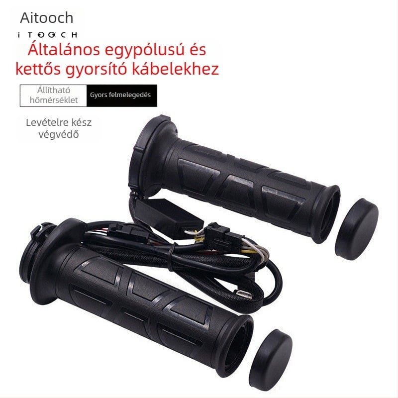 WUPP cs-095D1 Elektromos fűtésű motorkerékpár kormánymarkolat, állítható hőmérséklet, szilikon csúszásmentes védőburkolat