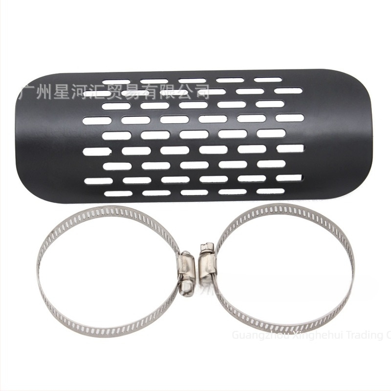 Motorkerékpár kipufogócső hővédő burkolat – égés elleni védelem, márka TrichTu Mount, modell OTCOVER00427, univerzális kompatibilitás