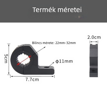 Motorkerékpár spotlámpa tartó, lökhárítóvédővel és körcső rögzítővel LED világításhoz