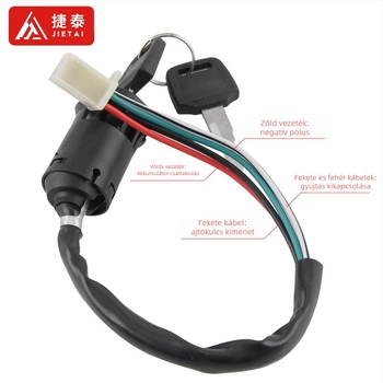 Damiesin 123-1222 univerzális terep-motoros indítókapcsoló elektromos zár kulccsal, buggy/beach buggyhez