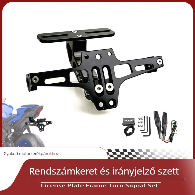 Hátsó rendszámtábla keret motorkerékpárhoz | FrameSet modell | Creative márka | univerzális motorkerékpárokhoz és utcai autókhoz | motorkerékpár-módosítás