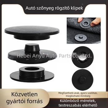 Univerzális autó belső kárpittakaró csat, dupla rétegű levehető gombbal (Modell: Carpet buckle; Alkalmazható: Universal; Anyag: Nylon plastic)