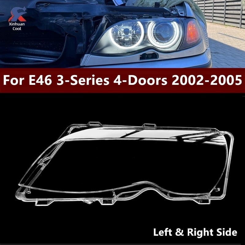 BMW E46 02-04 3. sorozat fényszórófedél, kompatibilis 318i/320i/325i, összeszerelés nélkül, fényforrás nélkül