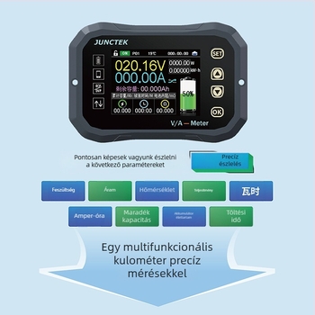 Kg-F Coulomb-mérő: Magas pontosságú feszültség- és áramerősség kijelző elektromos járművek akkumulátoraihoz, kétirányú kapacitásdetektor