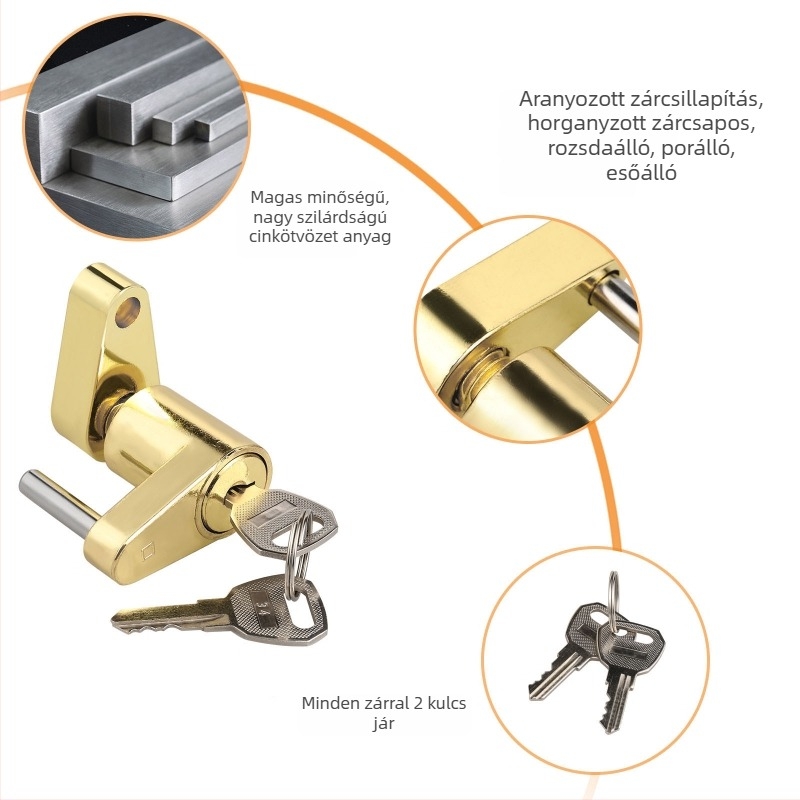 Trailer zár cink ötvözet csatlakozóval RV-hez és pickup-hoz