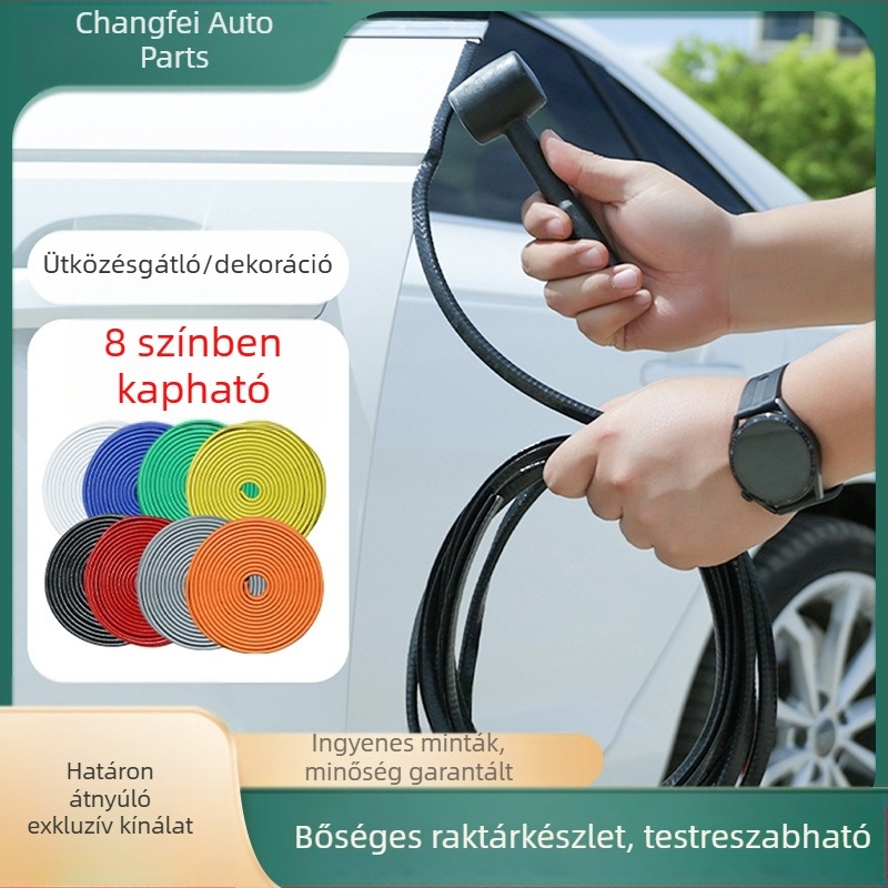 Autó lökhárító- és ajtótömítő szalag, U-formájú dekoratív szalag az egész járműre, karcolásálló, ragasztó nélkül