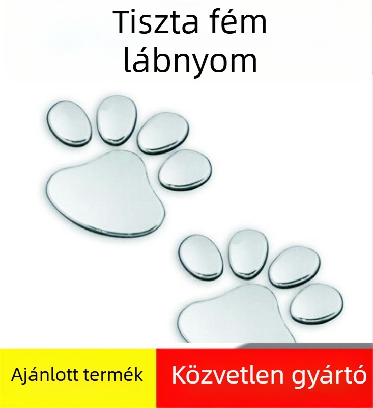 Autó karosszéria matrica, cink ötvözetből, mancs minta, erős tapadás, stílus R426