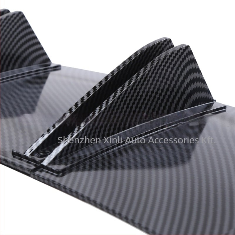 Hátsó lökhárítóra illeszkedő háromszög alakú spoiler, univerzális, PP anyag, modell 6091, súly 678 g