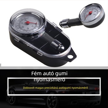 Magas pontosságú rozsdamentes acél guminyomás-mérő autókhoz és motorkerékpárokhoz, kézi használat, PSI-ig 250.