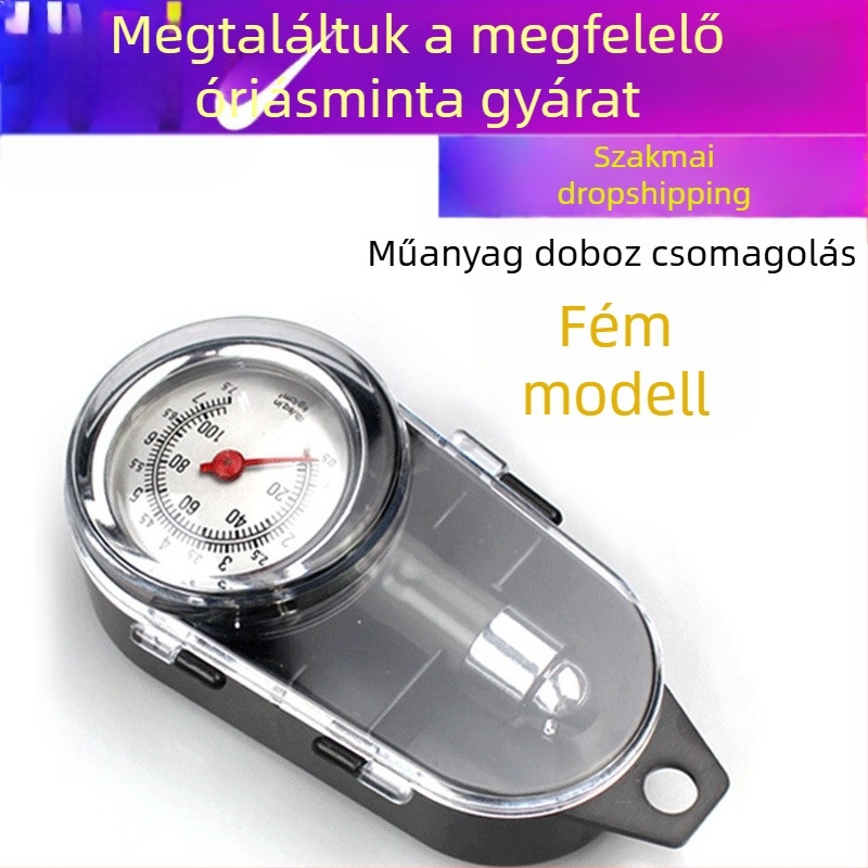 Magas pontosságú rozsdamentes acél guminyomás-mérő autókhoz és motorkerékpárokhoz, kézi használat, PSI-ig 250.