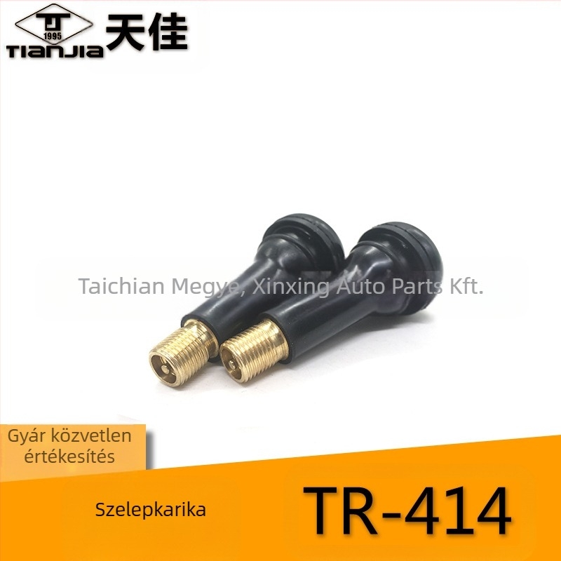 Tianjia tubeless szelep – gumi anyag, szelepmaggal, közös szelepkamra, snap-on típus, univerzális
