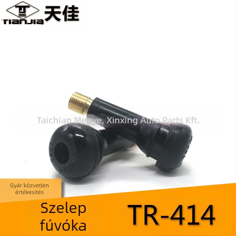 Tianjia tubeless szelep – gumi anyag, szelepmaggal, közös szelepkamra, snap-on típus, univerzális