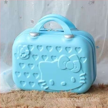 Kozmetikai utazótáska, ABS anyag, vízálló, anti-theft kombinációs zár, cipzáros nyitás, univerzális kerekek, otthoni tároláshoz