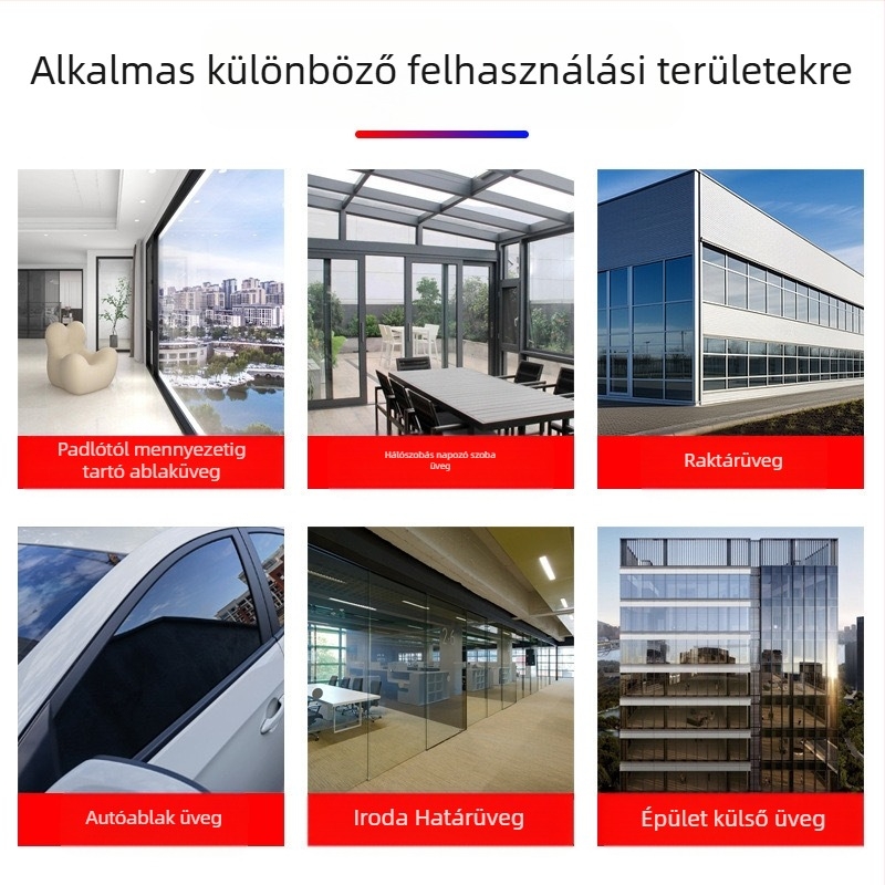 Autóablakfólia | PVC anyag | Vastagság 1 mil | Átlátszóság 70%-ig | Hőszigetelés 60–80% | UV védelem 99%