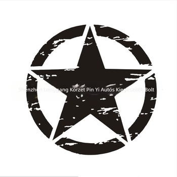 Artistic Taste Autó motorháztető matrica ötágú csillag mintával, PET anyag, ragasztó felhelyezés