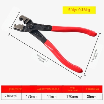 Autóvízcső- csipesz — króm-vanádium acél, 1 db, autójavító eszköz, tigress típusú klímás cső eltávolító
