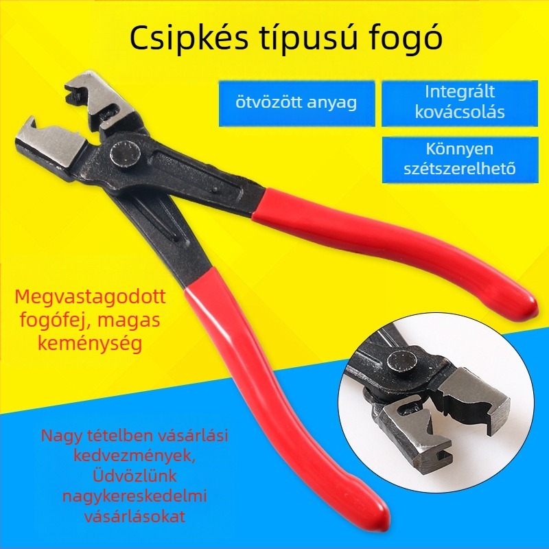 Autóvízcső- csipesz — króm-vanádium acél, 1 db, autójavító eszköz, tigress típusú klímás cső eltávolító