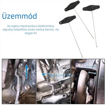 Klímaberendezés légkivezetőjének eltávolító eszköz – acél kivitel, műszerfal eltávolító kampó, autójavító eszköz