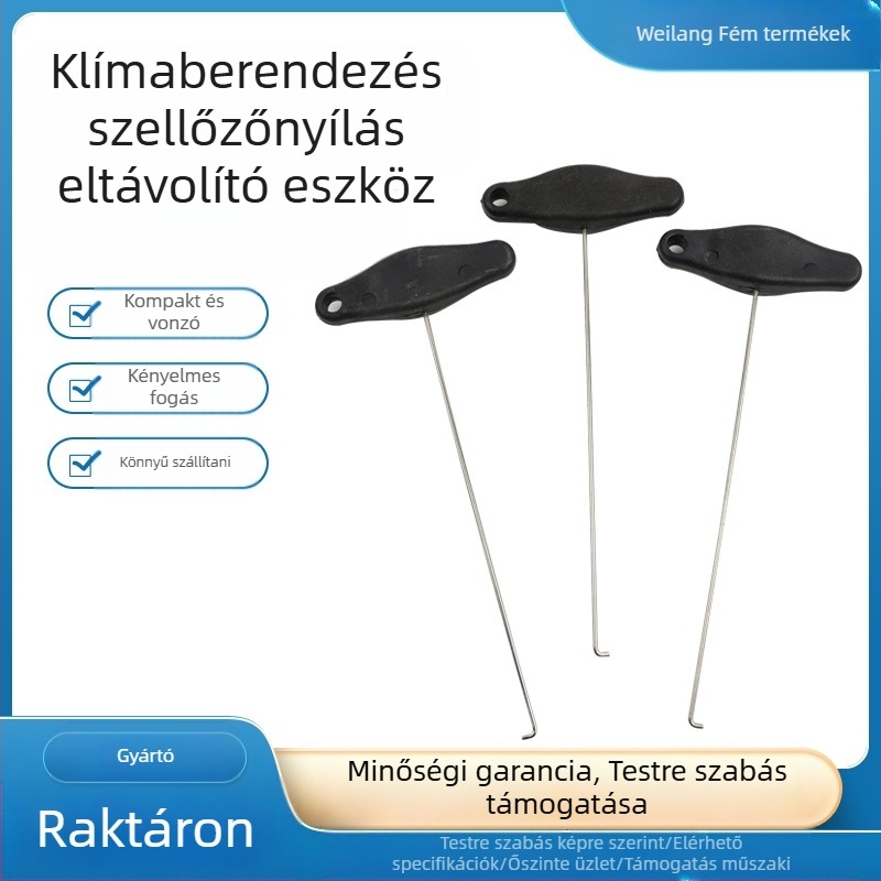 Klímaberendezés légkivezetőjének eltávolító eszköz – acél kivitel, műszerfal eltávolító kampó, autójavító eszköz