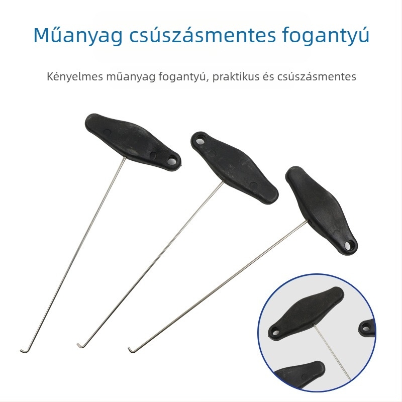 Klímaberendezés légkivezetőjének eltávolító eszköz – acél kivitel, műszerfal eltávolító kampó, autójavító eszköz