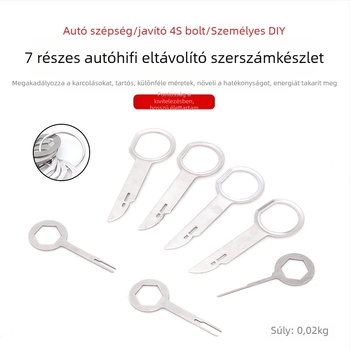 7 részes készlet autós audio demontáló eszközök, fémből, a műszerfalhoz